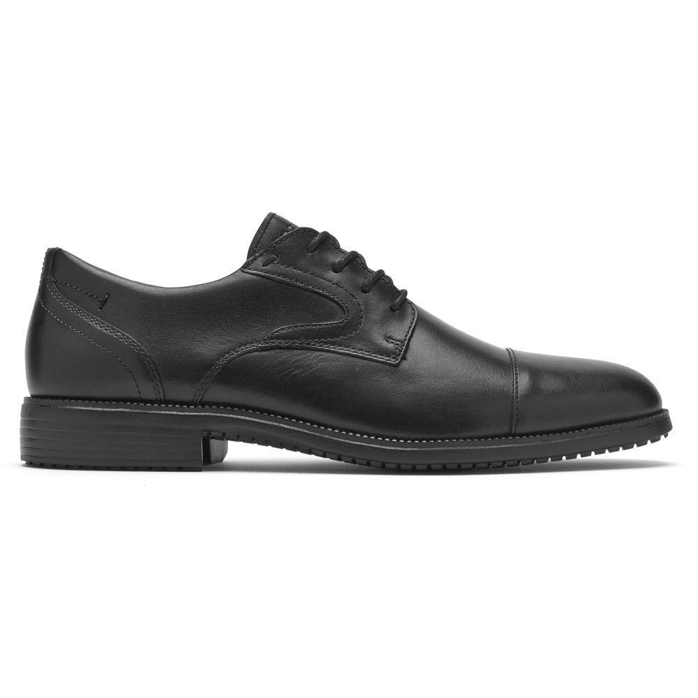 Rockport Total Motion Dressport Cap Toe - Mens Oxfords - Black - NZ (BMU-637098)